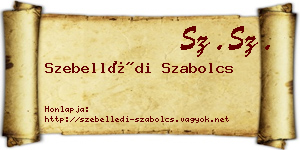 Szebellédi Szabolcs névjegykártya