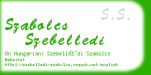 szabolcs szebelledi business card